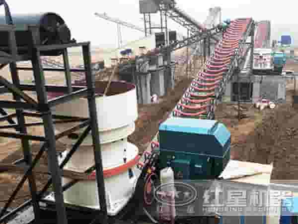 单缸圆锥碎石机工作现场 单缸圆锥碎石机工作现场