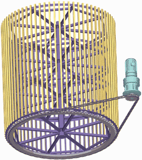 滚筒筛动态原理图