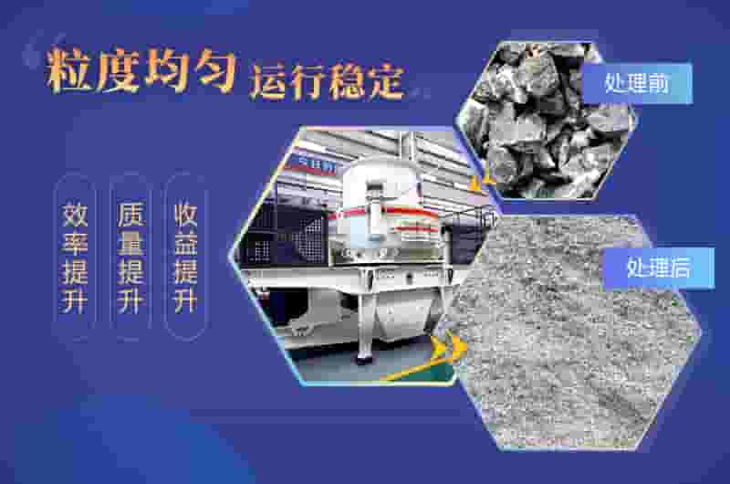 制砂机加工前后物料展示 制砂机加工前后物料展示