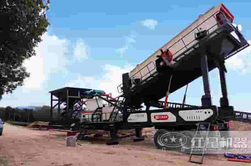 轮胎式移动制砂机 轮胎式移动制砂机